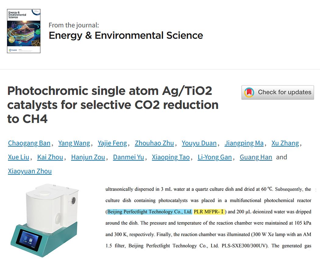 重庆大学周小元教授团队发表在energy & environmental science杂志上的文章